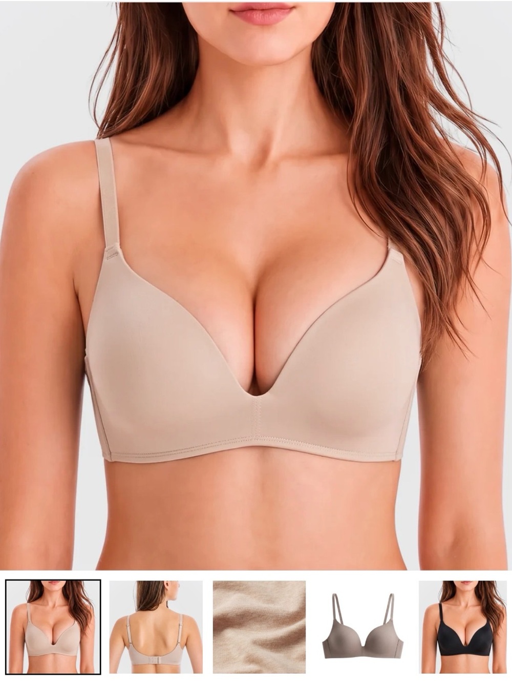 Everyday Smooth T-Shirt Bra Trio — Black, Light Beige, Cream